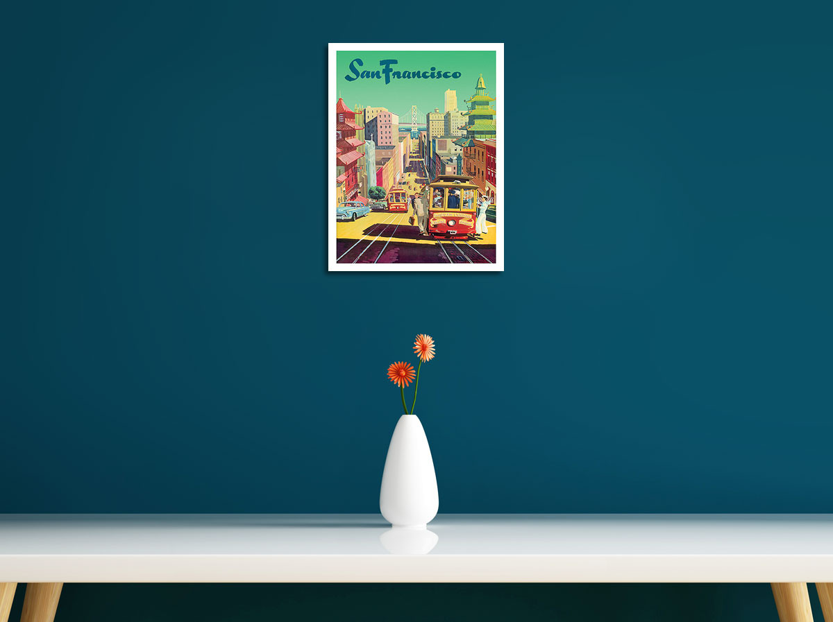 San Francisco, California - Cable Cars - c. 1950's by David Klein