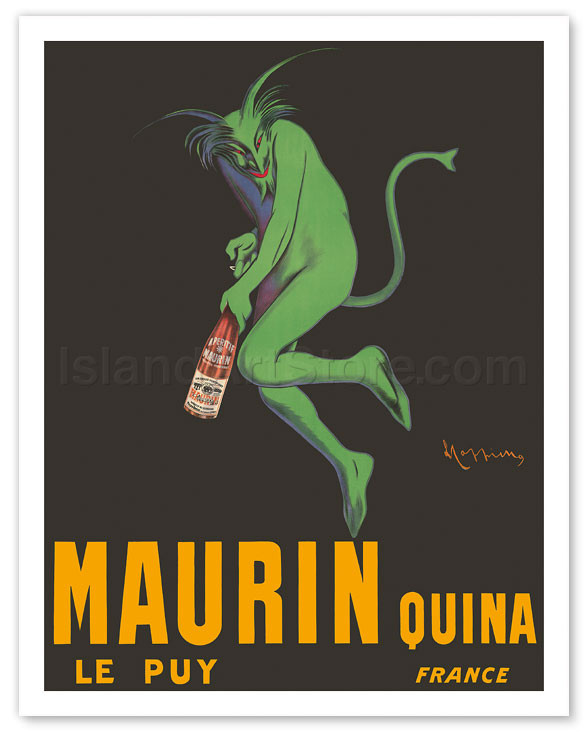 Maurin Quina - Quinina Apéritif - Green Devil - Le Puy, France by