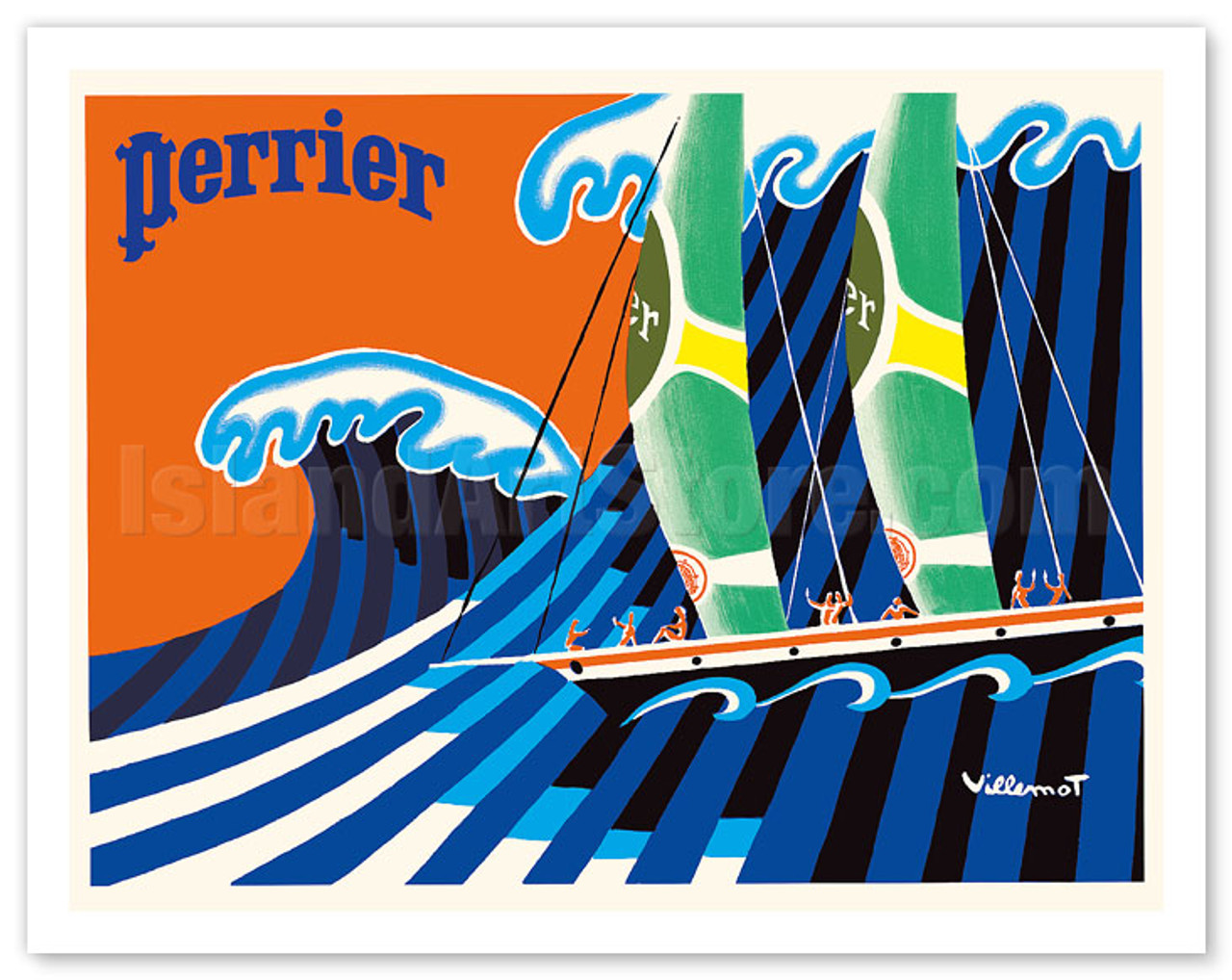 Perrier - The Sailboat - Hokusai The Great Wave - Fine Art