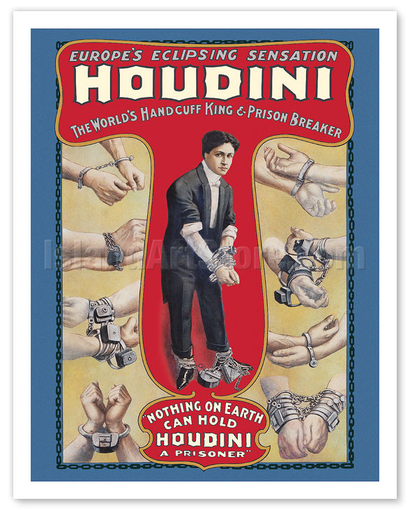 Harry Houdini - The World's Handcuff King & Prison Breaker - c