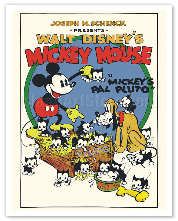 Mickey's Pal Pluto - Starring Mickey Mouse & Pluto - c. 1933