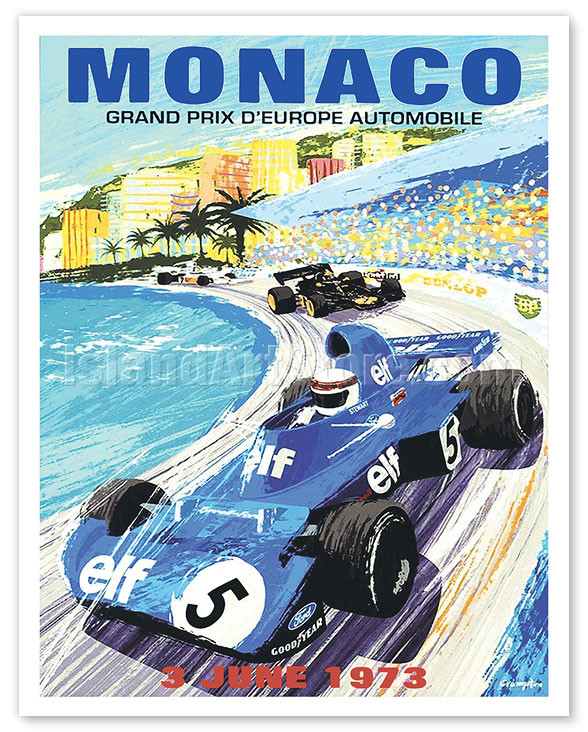 1973 Monaco Grand Prix - Elf Team Tyrrell 006 - Fine Art Prints