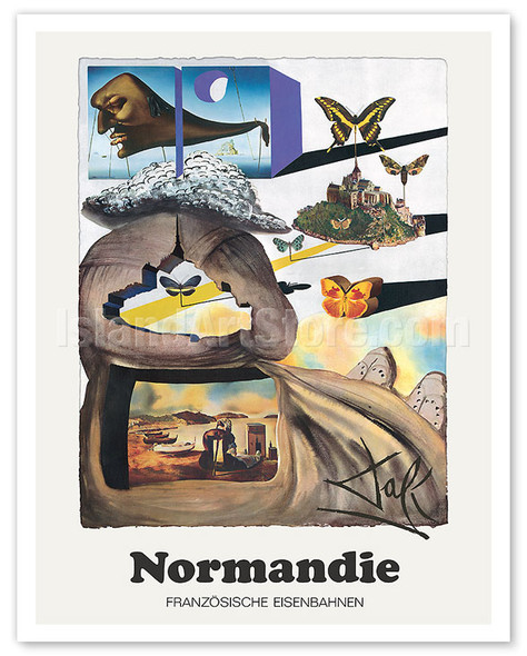 Normandy (Normandie) - French Railways (Französische Eisenbahnen) - c. 1969 - Poster by Salvador Dali