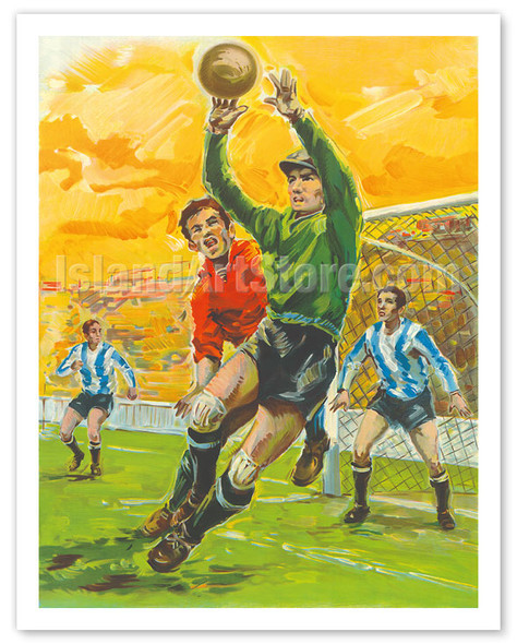 The Goalkeeper (Goalie) - Spanish Soccer Football - c. 1963 - Vintage Sports Poster