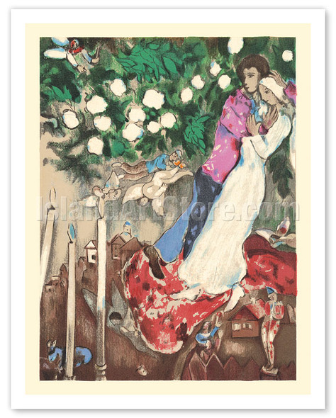 The Three Candles - Floating Angels - c. 1939 - Poster by Marc Chagall