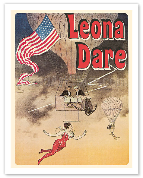 Leona Dare, Queen of the Antilles - Trapeze Artist - c. 1890 - Poster by Jules Chéret