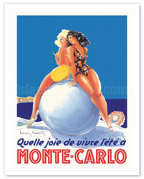 It’s Always Summer in Monte Carlo (Quelle joie de vivre l’été à Monte-Carlo) - c. 1948 - Poster by Louis Icart