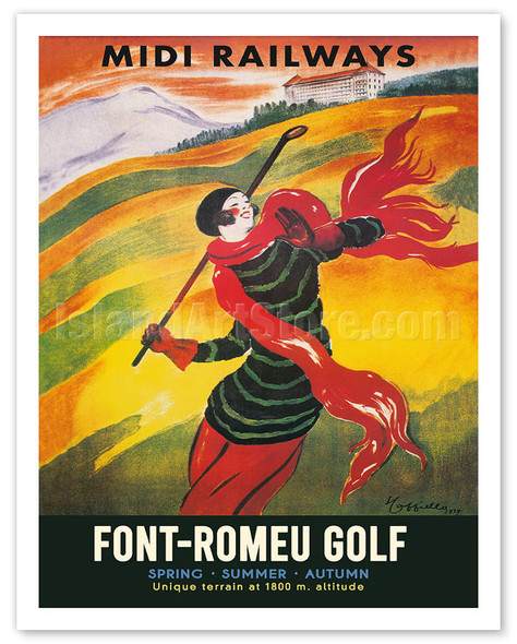 Font-Romeu Golf - France - Midi Railways - c. 1929 - Poster by Leonetto Cappiello