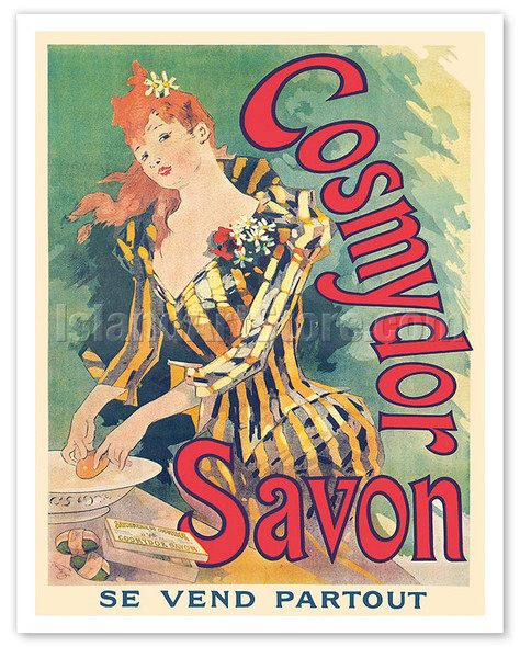 Cosmydor Savon - French Luxury Soap Brand - c. 1891 - Poster by Jules Chéret