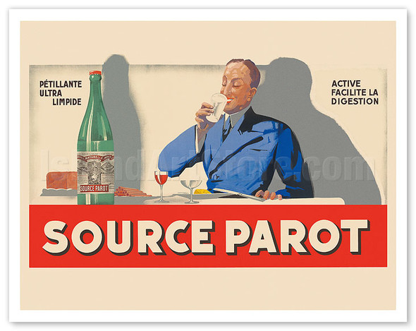 Source Parot - Carbonated Mineral Water - Poster by Louis Lucien Faure-Dujarric