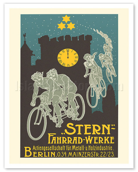 Stern Bicycles - Stern Fahrrad Werke - Berlin, Germany - c. 1913 - Vintage Bicycle Poster