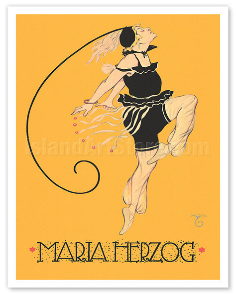 Maria Herzog - c. 1906 - Vintage Dance Poster