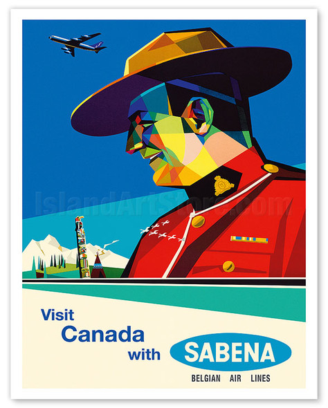 Visit Canada - Sabena Belgian World Airlines - c. 1958 - Poster by Gaston van den Eynde