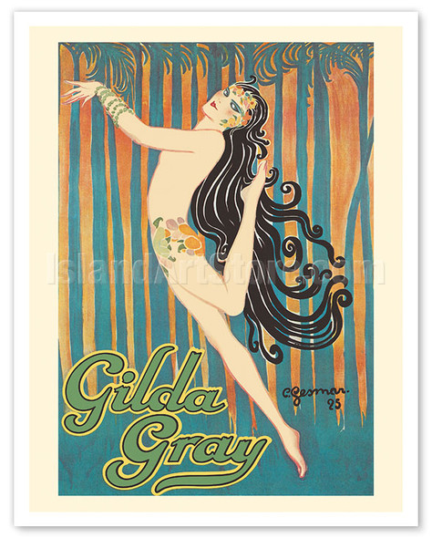 Gilda Gray - The Queen of Shimmy Dancers - c. 1925 - Poster by Charles Gesmar