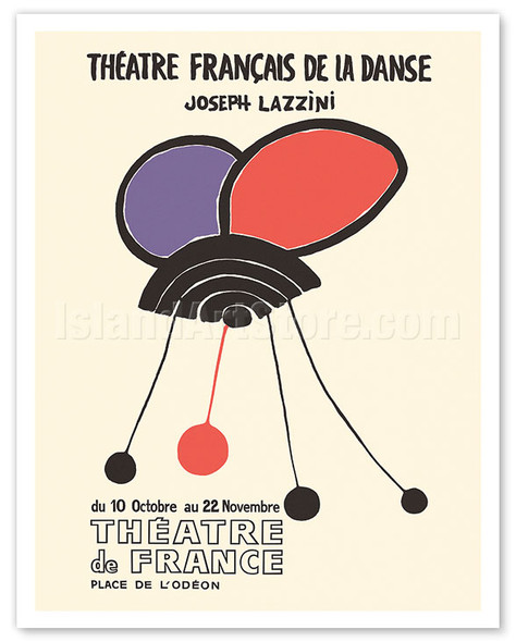 Joseph Lazzini’s French Dance Theatre (Théatre Français De La Danse) - c. 1969 - Poster by Alexander Calder