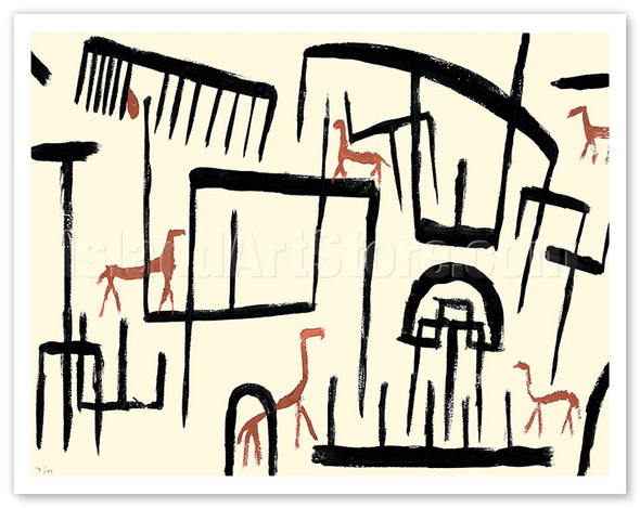 Animals in an Enclosure - c. 1938 - Poster by Paul Klee