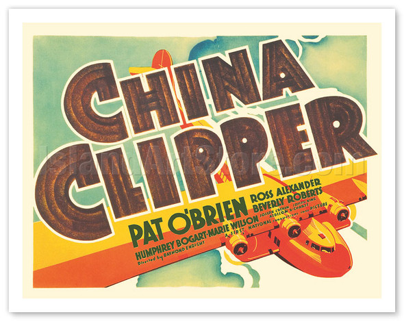 China Clipper - Starring Pat O'Brian, Humphrey Bogart, Marie Wilson - c. 1936 - Vintage Movie Poster