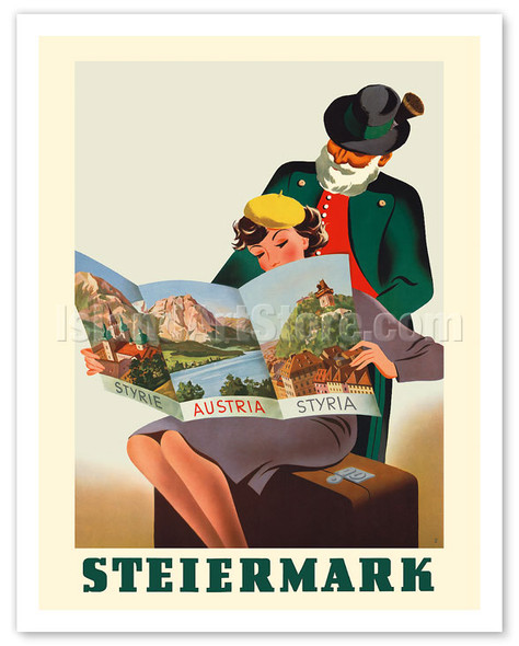 Styria (Steiermark), Austria - c. 1953 - Vintage Travel Poster
