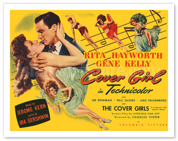 Cover Girl - Starring Rita Hayworth & Gene Kelly - Directed by Charles Vidor - c. 1944 - Vintage Movie Poster