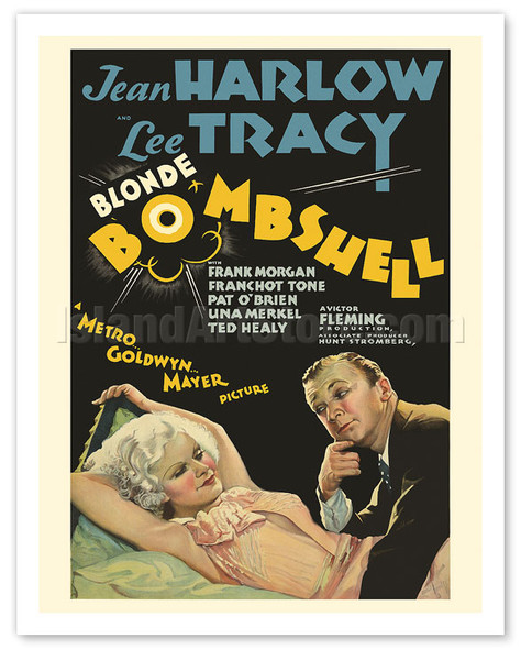 Blonde Bombshell - Starring Jean Harlow, Lee Tracy, Frank Morgan - c. 1933 - Vintage Movie Poster