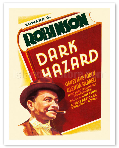 Dark Hazard - Starring Edward G. Robinson - c. 1934 - Vintage Movie Poster