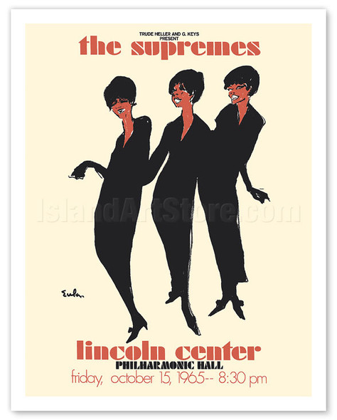 The Supremes - 1965 Lincoln Center, Philharmonic Hall Concert - Poster by Joe Eula