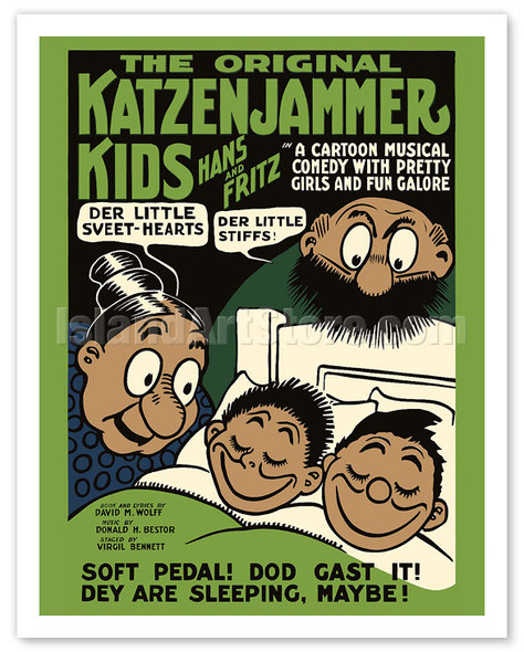 The Original Katzenjammer Kids with Hans and Fritz - c. 1937 - Vintage Movie Poster
