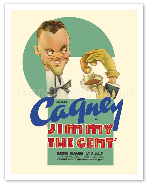 Jimmy the Gent - Starring James Cagney, Bette Davis - Directed by Michael Curtiz - c. 1934 - Vintage Movie Poster