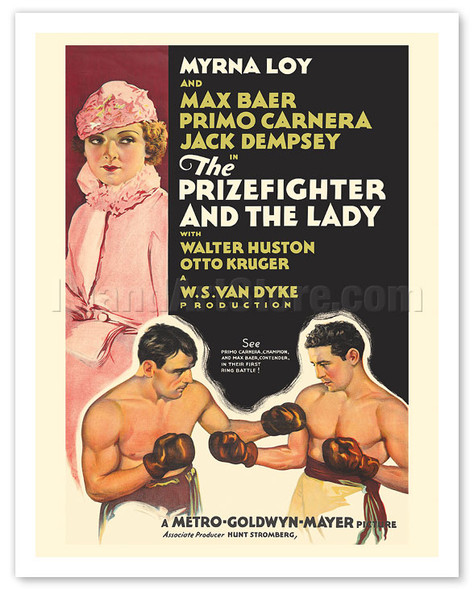 The Prizefighter and The Lady - Starring Myrna Loy, Max Baer - c. 1933 - Vintage Movie Poster