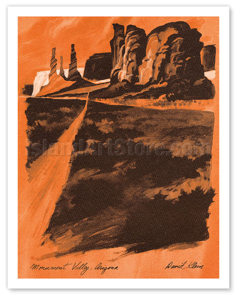 Monument Valley, Arizona - Sandstone Buttes - c. 1968 - Poster by David Klein