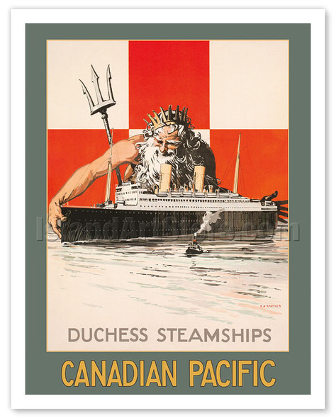 Duchess Steamships - Canadian Pacific - Neptune - c. 1929 - Poster by Percy Angelo Staynes