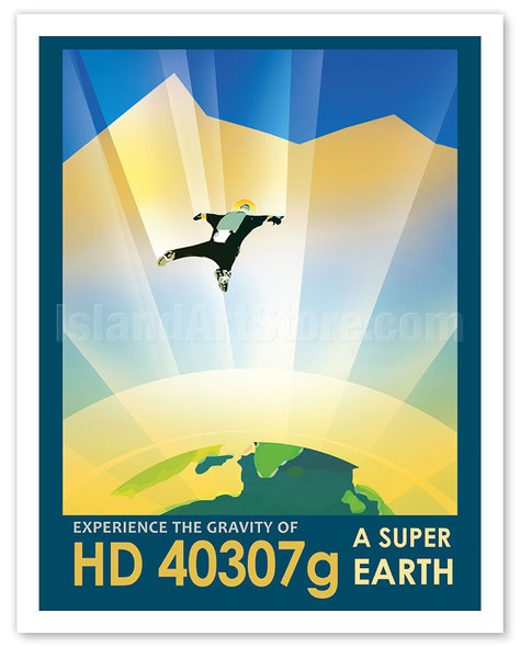 Experience the Gravity of HD 40307g - A Super Earth - Space Travel Poster