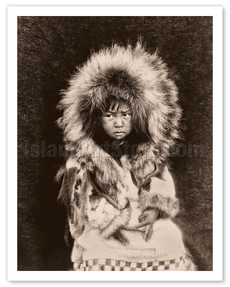 Eskimo Child - Noatak Native, Alaska - North American Indians - c. 1929 - Poster by Edward S. Curtis