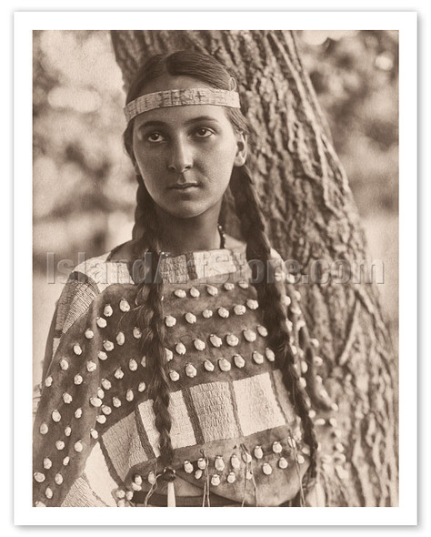 Lucille - Dakota Native Woman - The North American Indians - c. 1907 - Poster by Edward S. Curtis