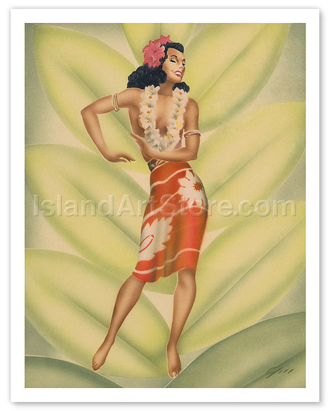 Graceful Dancer, Hawaiian Hula Dancer - Poster by Gill