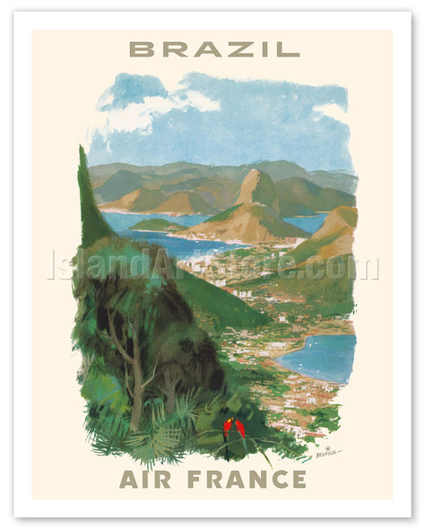 Brazil - Sugarloaf Mountain - Rio de Janeiro - c. 1958 - Poster by Georges Beuville