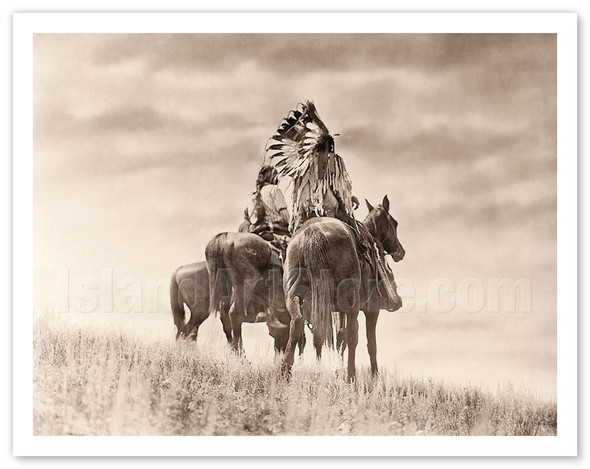 Cheyenne Warriors on Horseback - The North American Indian - c. 1905 - Poster by Edward S. Curtis
