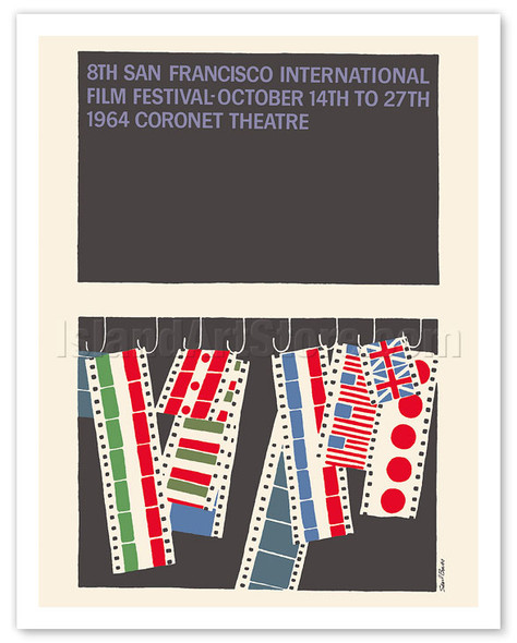 8th Annual 1964 San Francisco International Film Festival - Poster by Saul Bass