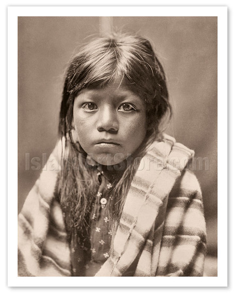 Ah Chee Lo - Portrait of a Child - The North American Indians - c. 1905 - Poster by Edward S. Curtis