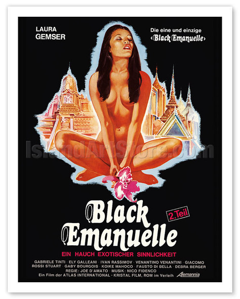Black Emanuelle in Bangkok - A Touch of Exotic Sensuality - Starring Laura Gemser - Vintage Movie Poster