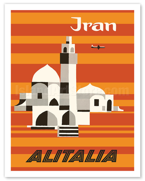 Iran - Alitalia Airlines - Middle-East - c. 1960's - Poster by Ennio Molinari