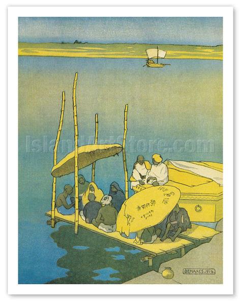 Varanasi, Benares - India - City of Light - On the Ganges River - Poster by Charles W. Bartlett