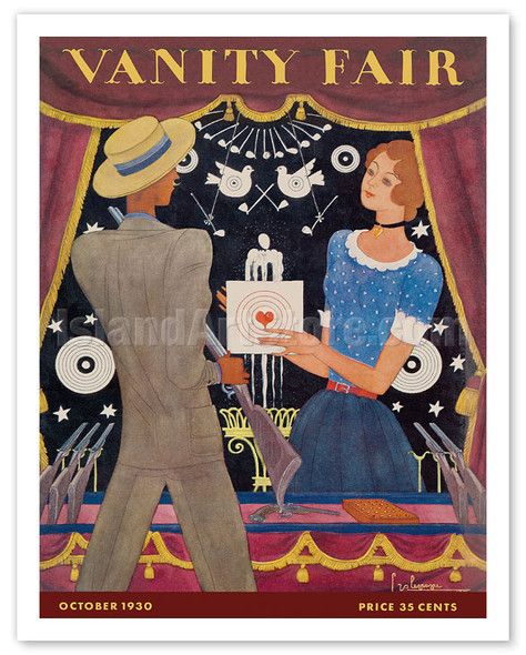 Vanity Fair - Magazine Cover October, 1930 - Carnival Shooting Gallery - Poster by Georges Lepape