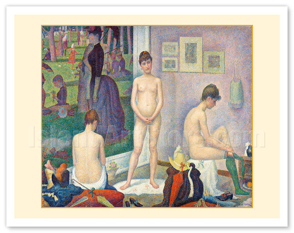 The Three Models (Les Poseuses) - c. 1886 - Poster by Georges Seurat