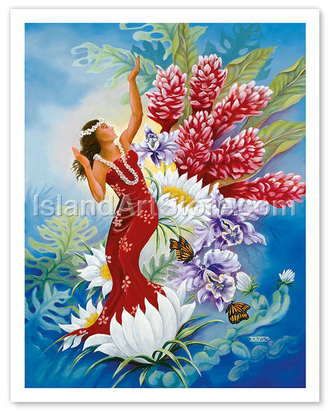 Spirit of Aloha, Hawaiian Hula Dancer - Poster by Warren Rapozo