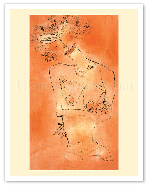 Lady Inclining Her Head - c. 1919 - Poster by Paul Klee