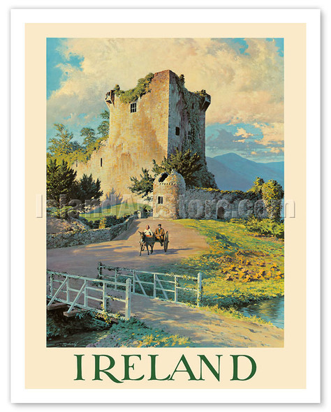 Ireland - Ross Castle, Killarney - c. 1959 - Poster by William Medcalf