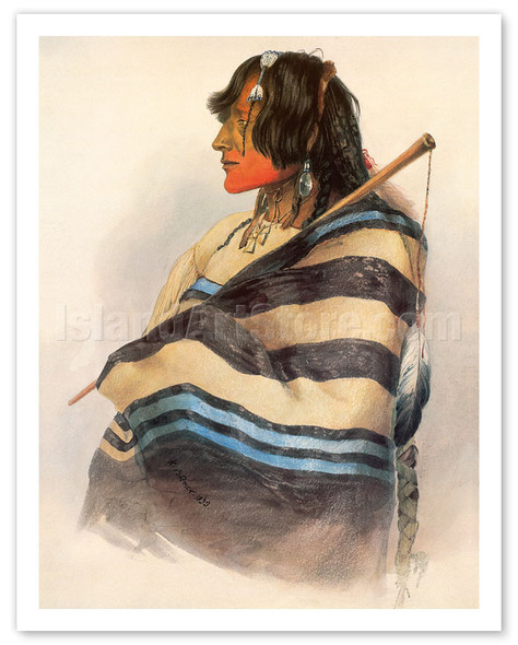 Kiasax, Piegan Blackfeet Man - Native American - c. 1932 - Poster by Karl Bodmer