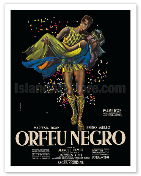 Black Orpheus (Orfeu Negro) - Directed by Marcel Camus - c. 1959 - Poster by Georges Allard (Tal)