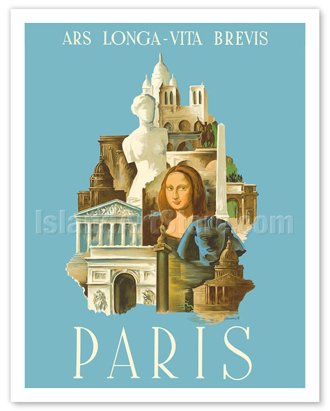 Art is Long, Life is Short (Ars Longa - Vita Brevis) - SNCF - c. 1936 - Poster by Márton Márkosfalvi Barabás